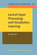 Cover: Lexical Input Processing and Vocabulary Learning - John Benjamins Publishing Co
