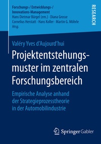 Abbildung von: Projektentstehungsmuster im zentralen Forschungsbereich - Springer Gabler