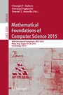 Cover: Mathematical Foundations of Computer Science 2015 - Springer