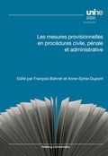 Cover: Les mesures provisionnelles en proc&eacute;dures civile, p&eacute;nale et administrative - Helbing & Lichtenhahn