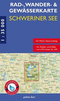 Abbildung von: Rad-, Wander- und Gewässerkarte Schweiner See - grünes herz