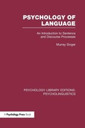 Cover: Psychology of Language (PLE: Psycholinguistics) - Psychology Press Ltd