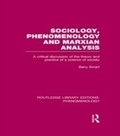 Cover: Sociology, Phenomenology and Marxian Analysis - Routledge