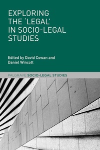 Enlarge image Cover: Exploring the 'Legal' in Socio-Legal Studies - Palgrave Macmillan