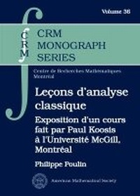 Enlarge image Cover: Lecons D'Analyse Classique - American Mathematical Society