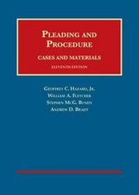 Enlarge image Cover: Cases and Materials on Pleading and Procedure - Foundation Press
