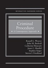 Enlarge image Cover: Criminal Procedure, A Contemporary Approach - Foundation Press