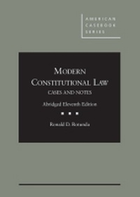 Enlarge image Cover: Modern Constitutional Law - West Academic Press