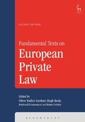 Bild: Fundamental Texts on European Private Law - Hart Publishing