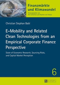 Abbildung von: E-Mobility and Related Clean Technologies from an Empirical Corporate Finance Perspective - Peter Lang Verlag