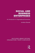 Cover: Social and Business Enterprises (RLE: Organizations) - Routledge