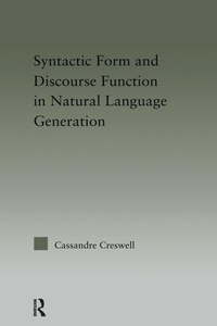 Abbildung von: Syntactic Form and Discourse Function in Natural Language Generation - Routledge
