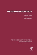 Cover: Psycholinguistics (PLE: Psycholinguistics) - Psychology Press Ltd