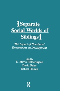 Enlarge image Cover: Separate Social Worlds of Siblings - Routledge