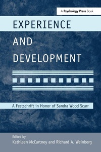 Enlarge image Cover: Experience and Development - Psychology Press Ltd