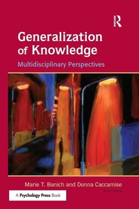 Enlarge image Cover: Generalization of Knowledge - Psychology Press Ltd
