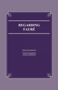 Enlarge image Cover: Regarding Faure - Routledge