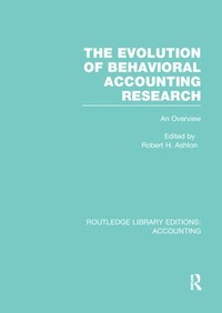 Abbildung von: The Evolution of Behavioral Accounting Research (RLE Accounting) - Routledge