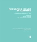 Cover: Recurring Issues in Auditing (RLE Accounting) - Routledge