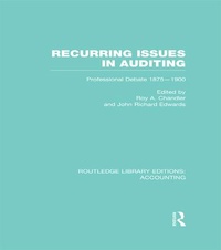 Abbildung von: Recurring Issues in Auditing (RLE Accounting) - Routledge