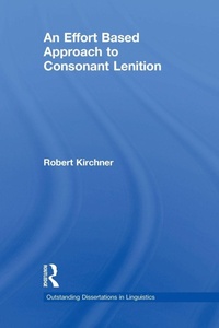 Enlarge image Cover: An Effort Based Approach to Consonant Lenition - Routledge