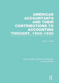 Abbildung von: American Accountants and Their Contributions to Accounting Thought (RLE Accounting) - Routledge