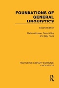 Cover: Foundations of General Linguistics (RLE Linguistics A: General Linguistics) - Routledge