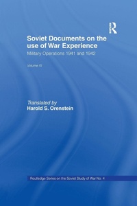 Enlarge image Cover: Soviet Documents on the Use of War Experience - Routledge