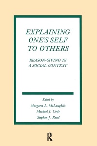 Enlarge image Cover: Explaining One's Self To Others - Routledge
