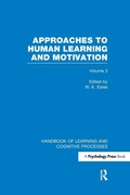 Bild: Handbook of Learning and Cognitive Processes (Volume 3) - Psychology Press Ltd