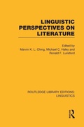 Cover: Linguistic Perspectives on Literature (RLE Linguistics C: Applied Linguistics) - Routledge