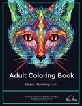 Cover: Adult Coloring Book: Stress Relieving Cats - Blue Star