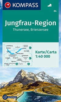 Abbildung von: KOMPASS Wanderkarte 84 Jungfrau-Region, Thunersee, Brienzersee 1:40.000 - KOMPASS-Karten