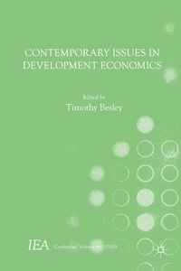 Enlarge image Cover: Contemporary Issues in Development Economics - Palgrave Macmillan