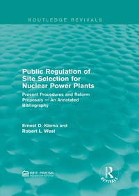 Abbildung von: Public Regulation of Site Selection for Nuclear Power Plants - Routledge