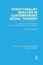 Cover: Structuralist Analysis in Contemporary Social Thought (RLE Social Theory) - Routledge