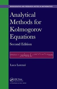 Abbildung von: Analytical Methods for Kolmogorov Equations - Chapman & Hall/CRC