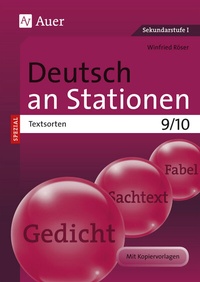 Abbildung von: Deutsch an Stationen SPEZIAL Textsorten 9-10 - Auer Verlag in der AAP Lehrerwelt GmbH