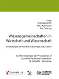 Cover: Wissensgemeinschaften in Wirtschaft und Wissenschaft - TUDpress