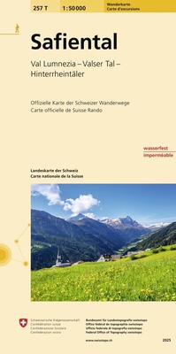 Abbildung von: 257T Safiental Wanderkarte - swisstopo