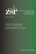 Cover: ZSR Band 134 (2015) II - Schweizerischer Juristentag 2015 / Congr&egrave;s de la Soci&eacute;t&eacute; suisse des Juristes 2015 - Helbing & Lichtenhahn