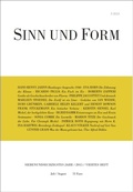 Cover: Sinn und Form 4/2015 - SINN und FORM