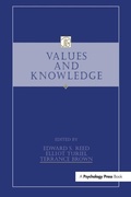 Cover: Values and Knowledge - Psychology Press Ltd