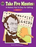 Cover: Take Five Minutes: A History Fact a Day for Editing - TEACHER CREATED RESOURCES