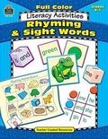 Cover: Full-Color Literacy Activities: Rhyming & Sight Words - TEACHER CREATED RESOURCES
