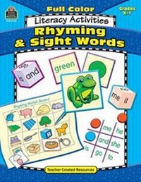 Enlarge image Cover: Full-Color Literacy Activities: Rhyming & Sight Words - TEACHER CREATED RESOURCES