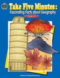 Cover: Take Five Minutes: Fascinating Facts about Geography - TEACHER CREATED RESOURCES