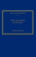 Cover: The Oratorio in Venice - Ashgate Publishing Limited