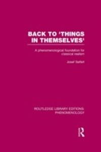 Enlarge image Cover: Back to 'Things in Themselves' - Routledge
