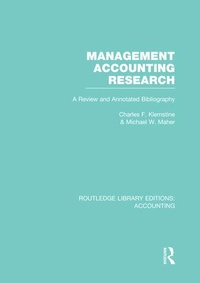 Abbildung von: Management Accounting Research (RLE Accounting) - Routledge